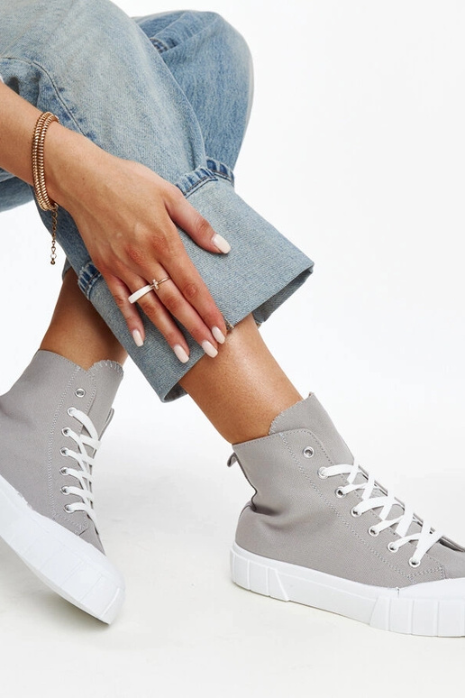 Sivé vysoké tenisky Vinka