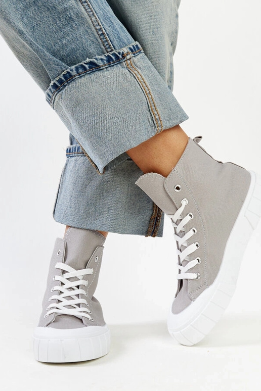 Sivé vysoké tenisky Vinka