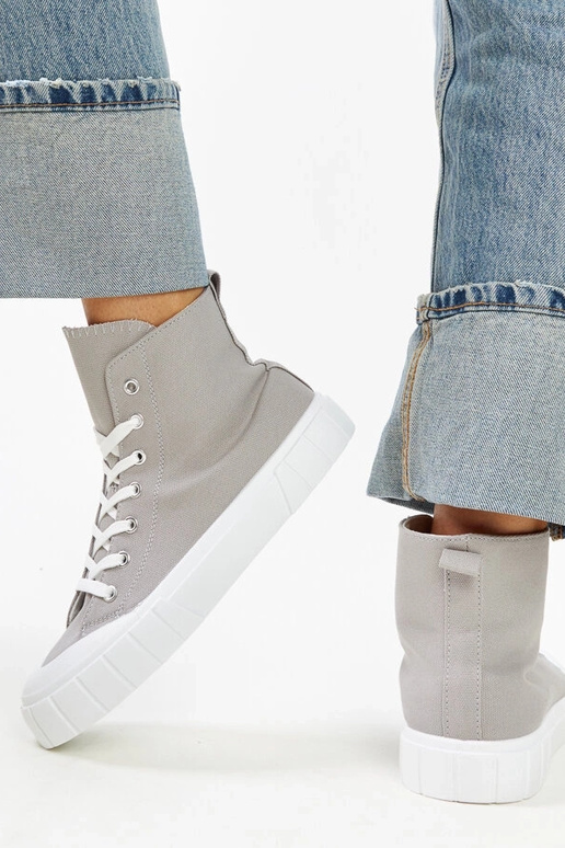 Sivé vysoké tenisky Vinka