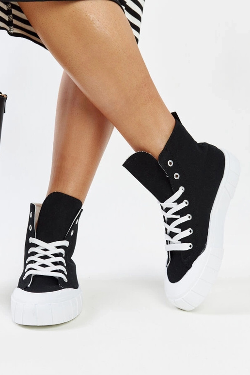 Čierne vysoké tenisky Vinka