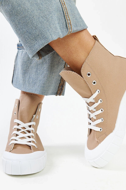 Hnedé vysoké tenisky Vinka