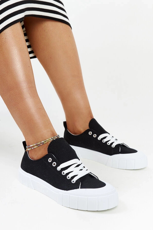 Eduardove čierne látkové tenisky