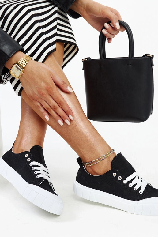 Eduardove čierne látkové tenisky