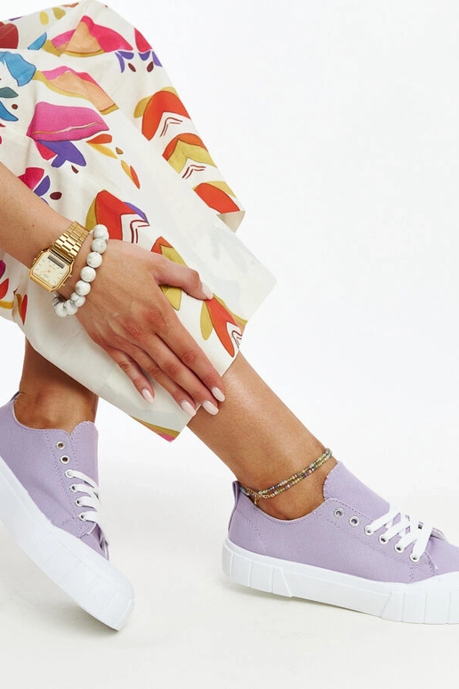 Eduardove fialové látkové tenisky