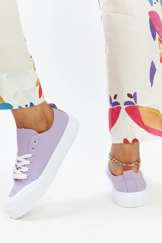 Eduardove fialové látkové tenisky