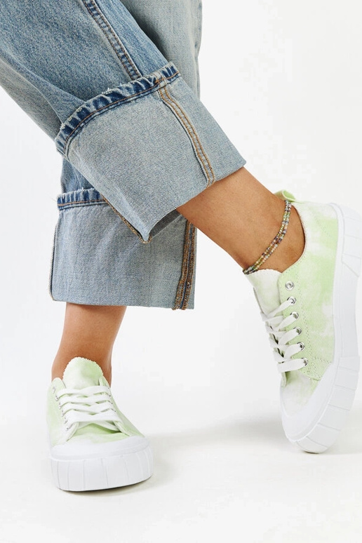 Svetlozelené látkové tenisky značky...