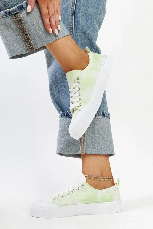 Svetlozelené látkové tenisky značky...