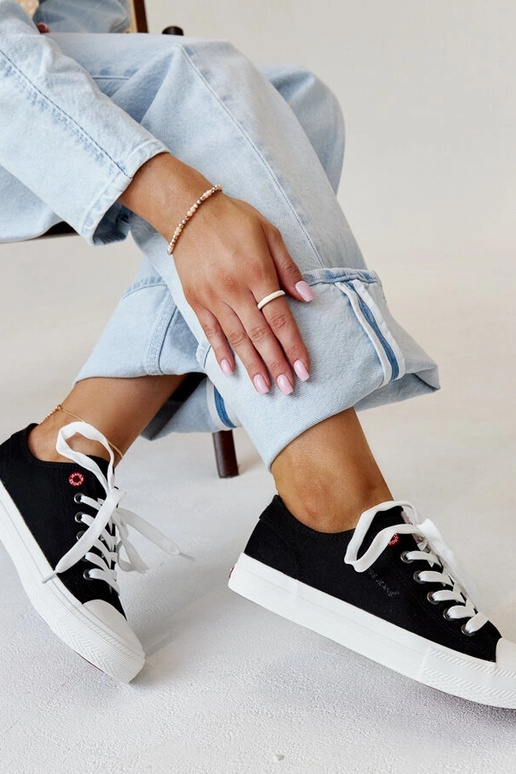 Čierne látkové dámske tenisky CROSS...