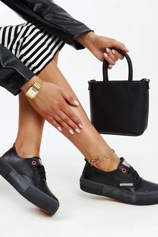 Čierne dámske tenisky CROSS JEANS