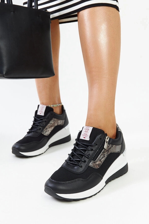 Čierne dámske tenisky na kline CROSS...