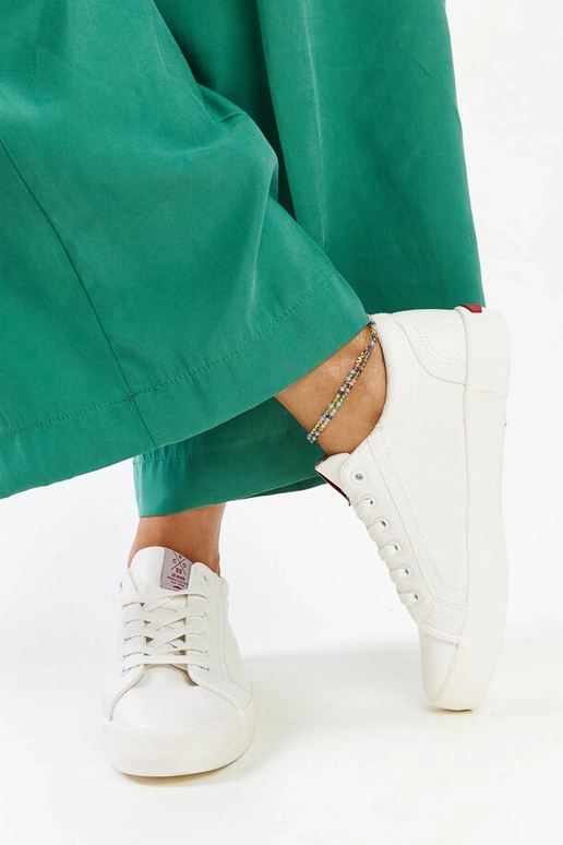 Biele dámske eko kožené tenisky CROSS...