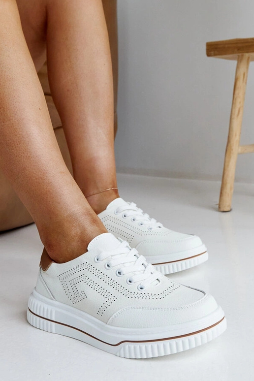 Béžové kožené tenisky Rushd