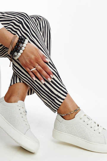 Bežové kožené tenisky Sireen