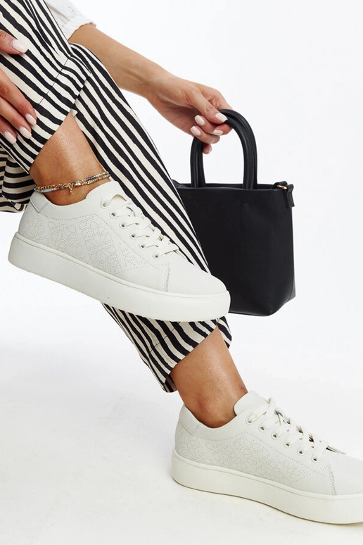 Bežové kožené tenisky Sireen