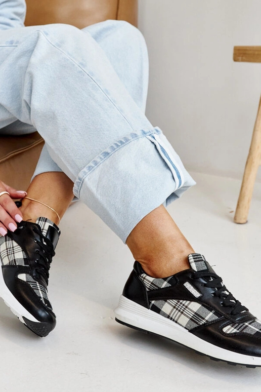 Čierne kárované tenisky Afifah