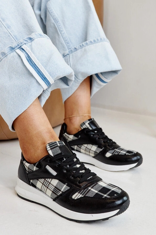 Čierne kárované tenisky Afifah