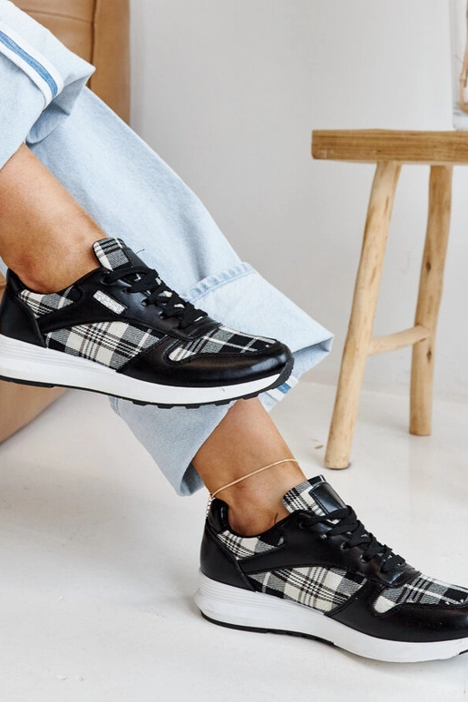 Čierne kárované tenisky Afifah