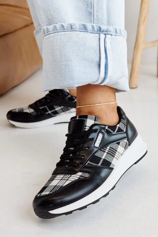 Čierne kárované tenisky Afifah