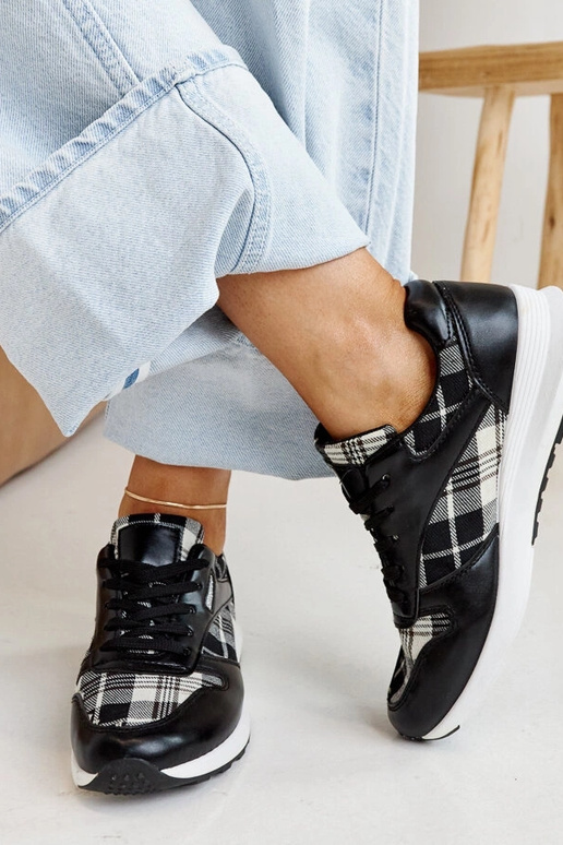 Čierne kárované tenisky Afifah