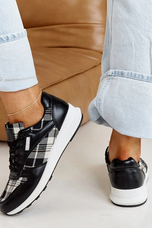 Čierne kárované tenisky Afifah