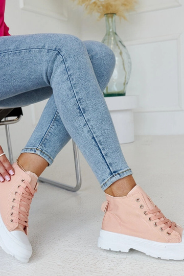 Vysoké ružové hrubé tenisky... 2