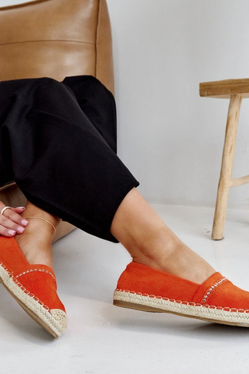 Oranžové espadrilky so zirkónmi Abia 2