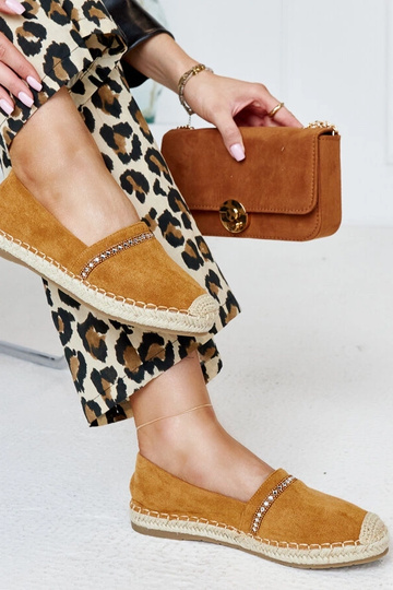 Hnedé espadrilky so zirkónmi Abia 2