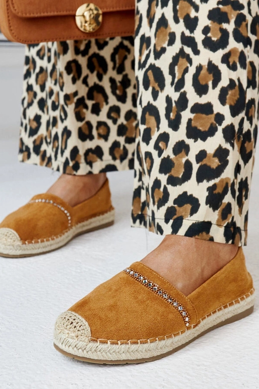 Hnedé espadrilky so zirkónmi Abia
