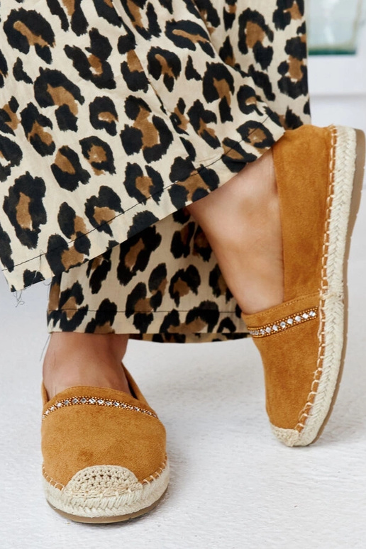 Hnedé espadrilky so zirkónmi Abia