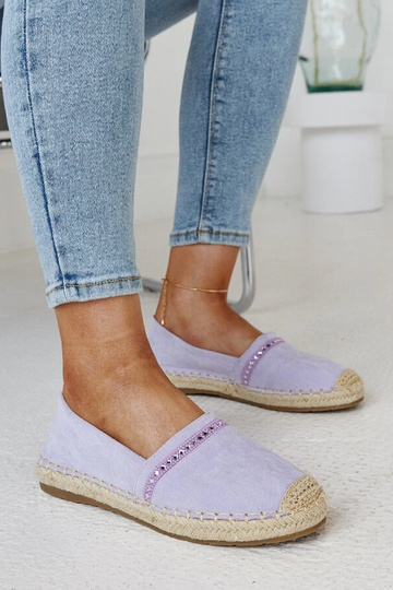 Fialové espadrilky so zirkónmi Abia