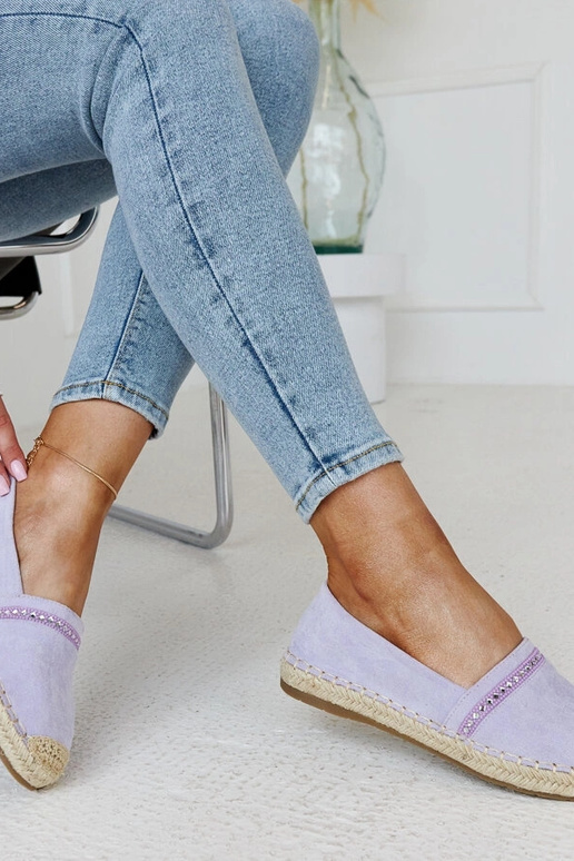 Fialové espadrilky so zirkónmi Abia