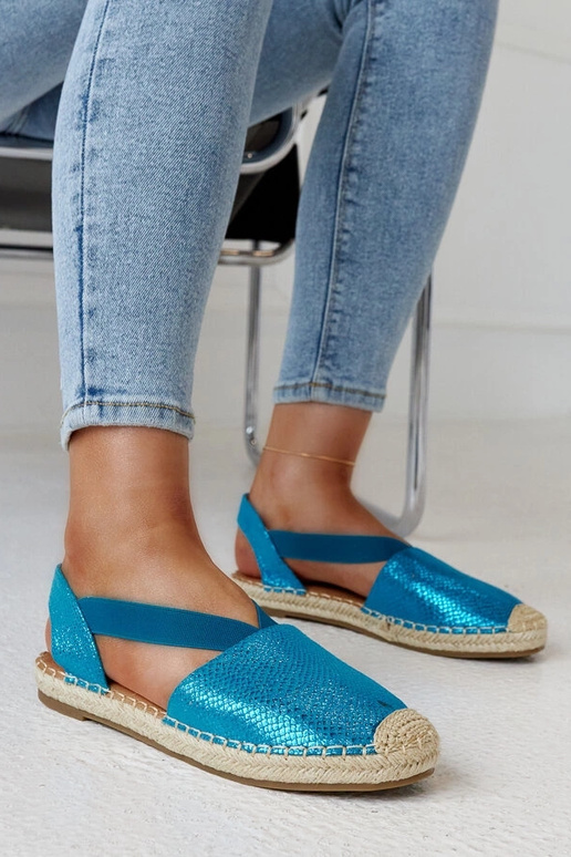 Tharnove espadrilky Blue Slingback