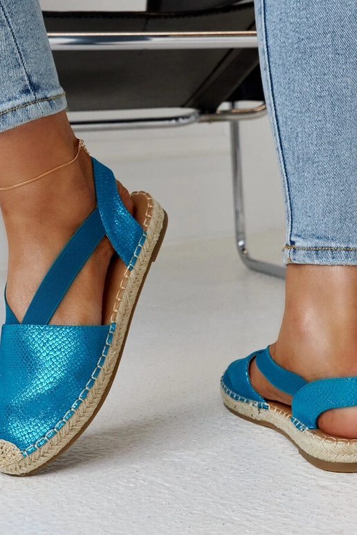 Tharnove espadrilky Blue Slingback