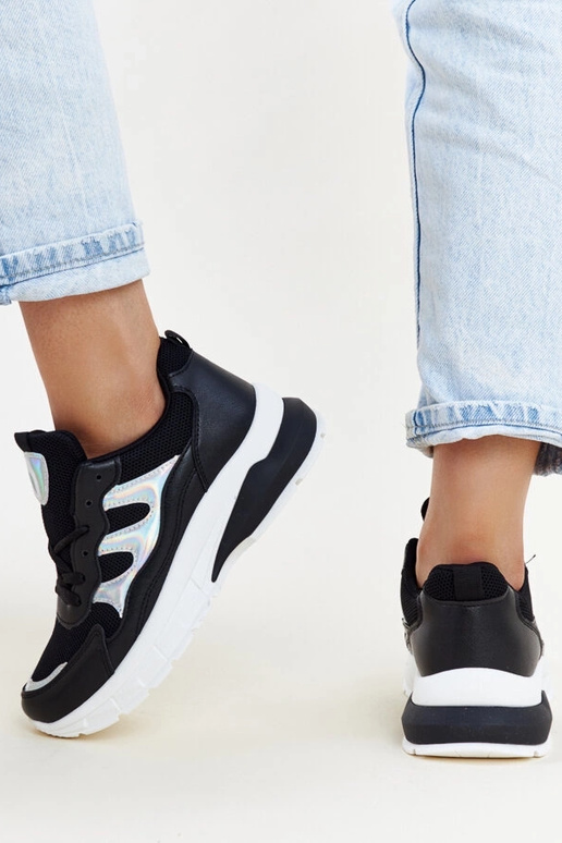 Čierne tenisky s hrubou podrážkou Matea