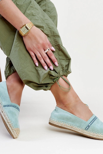 Zelené espadrilky so zirkónmi Abia 2