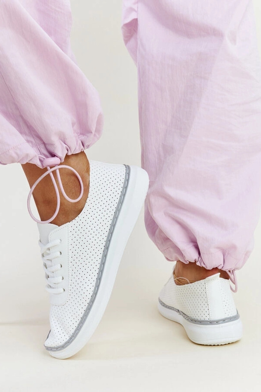 Bielo-šedé prelamované tenisky Biserka