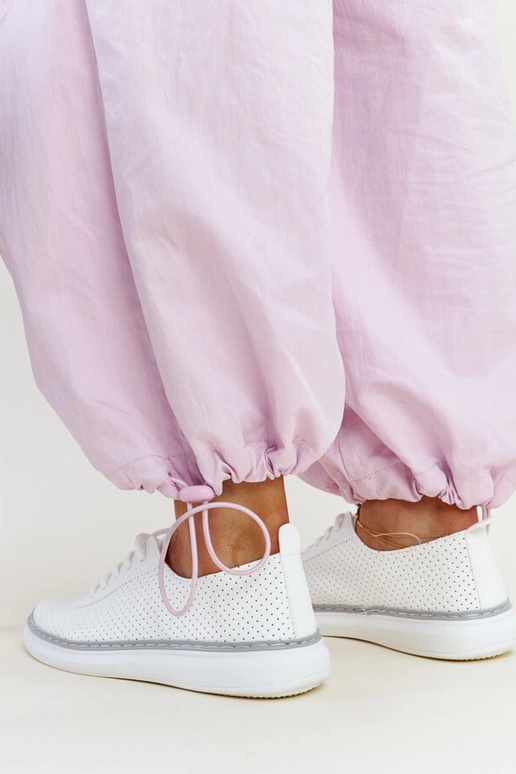 Bielo-šedé prelamované tenisky Biserka