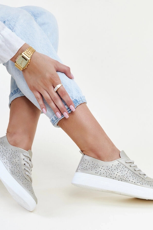 Zlaté tenisky z eko kože Whitley