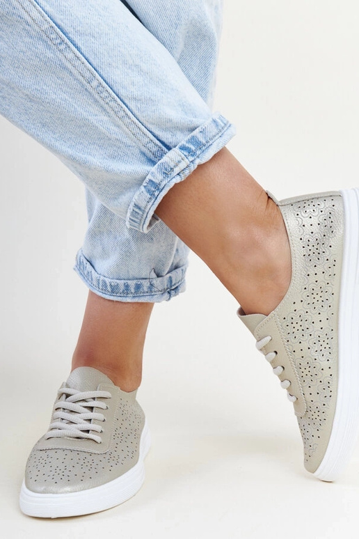 Zlaté tenisky z eko kože Whitley