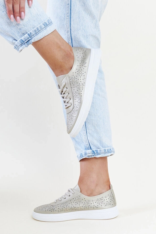 Zlaté tenisky z eko kože Whitley