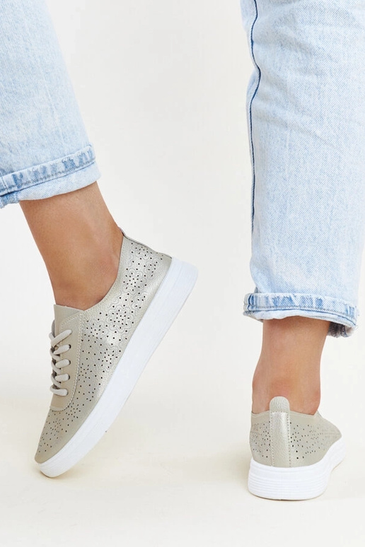 Zlaté tenisky z eko kože Whitley