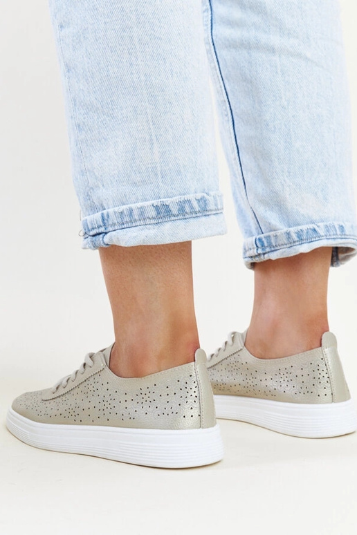 Zlaté tenisky z eko kože Whitley