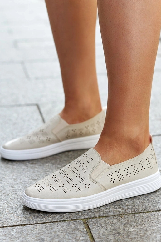 Béžové nazúvacie tenisky Hilal