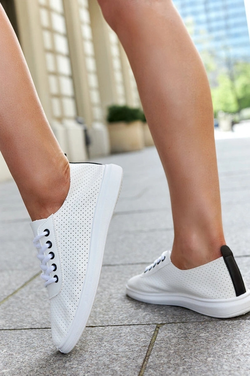 Biele prelamované tenisky Katinka