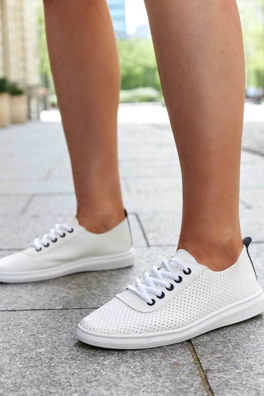 Biele prelamované tenisky Katinka