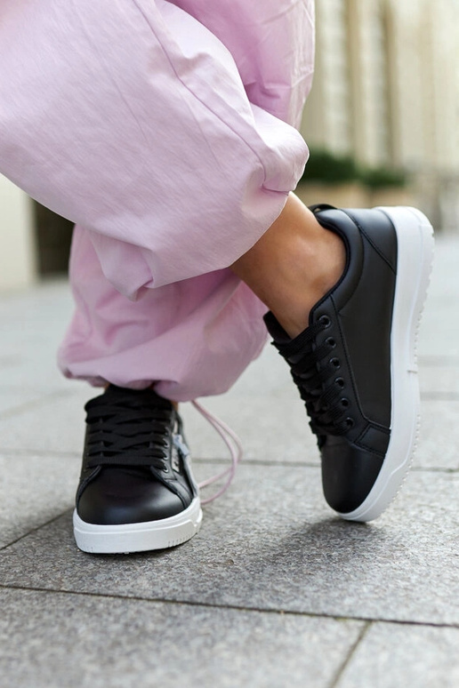 Čierne tenisky z eko kože Brecht