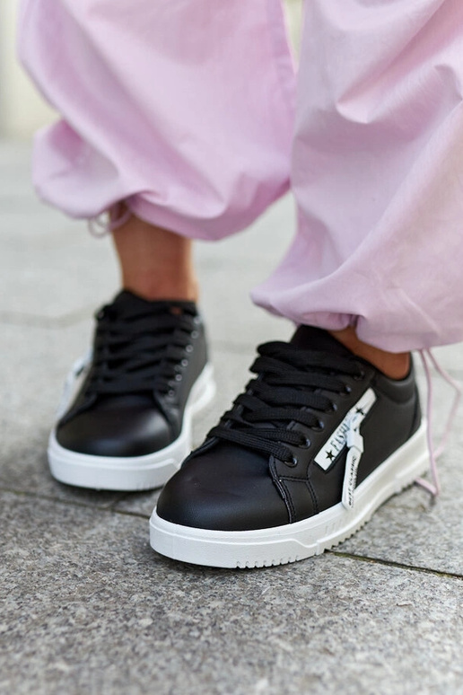 Čierne tenisky z eko kože Brecht