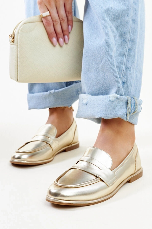 Zlaté klasické mokasíny Nasia