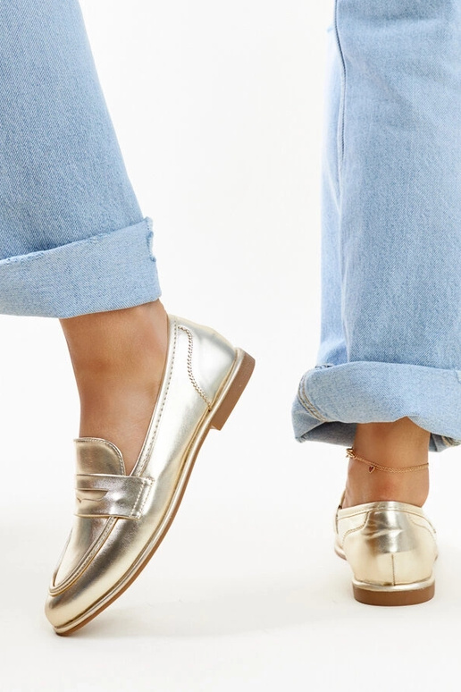 Zlaté klasické mokasíny Nasia