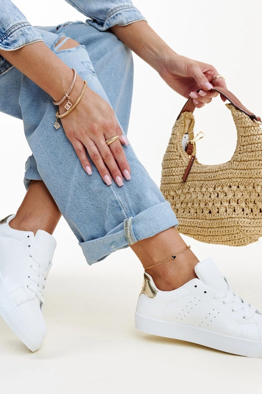 Bielo-zlaté tenisky Akila